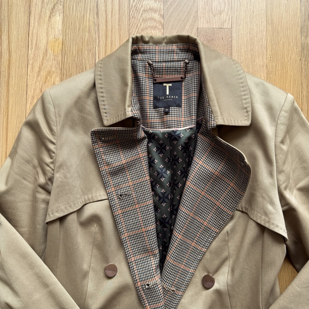 Ted Baker Trench Coat Size 0 - Picture 5 of 7